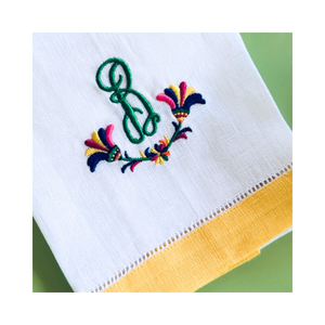 Daffodil Trimmed and Tailored Guest Towel