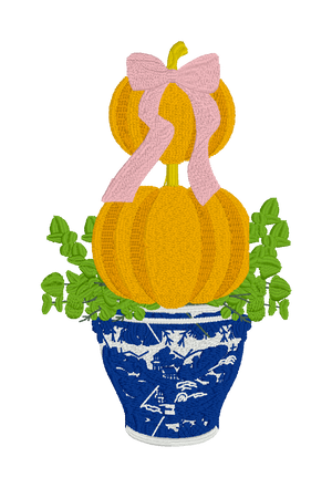 Bow and Branch Pumpkin Topiary Design. 