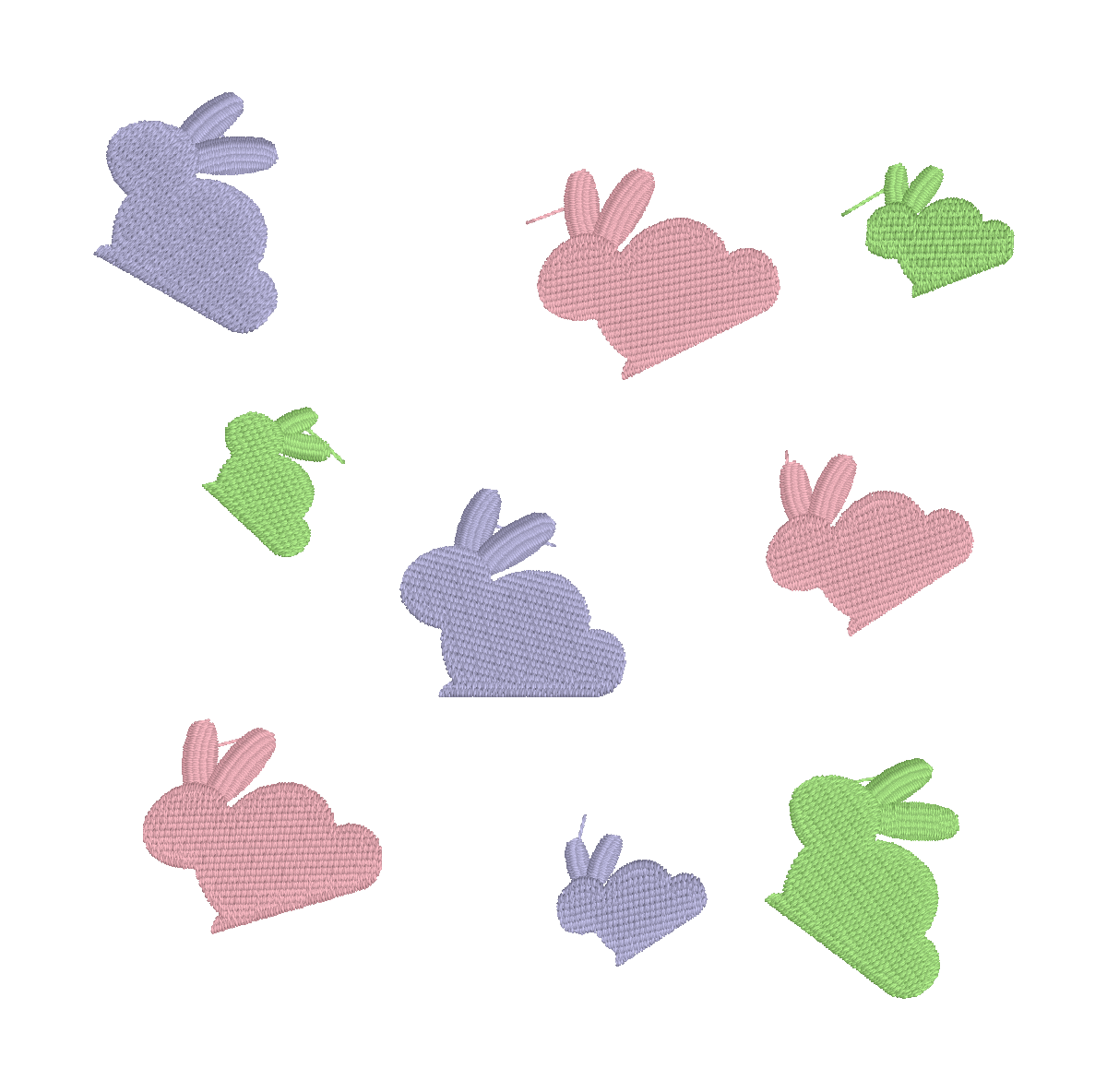 Scatter Bunnies Embroidery Design
