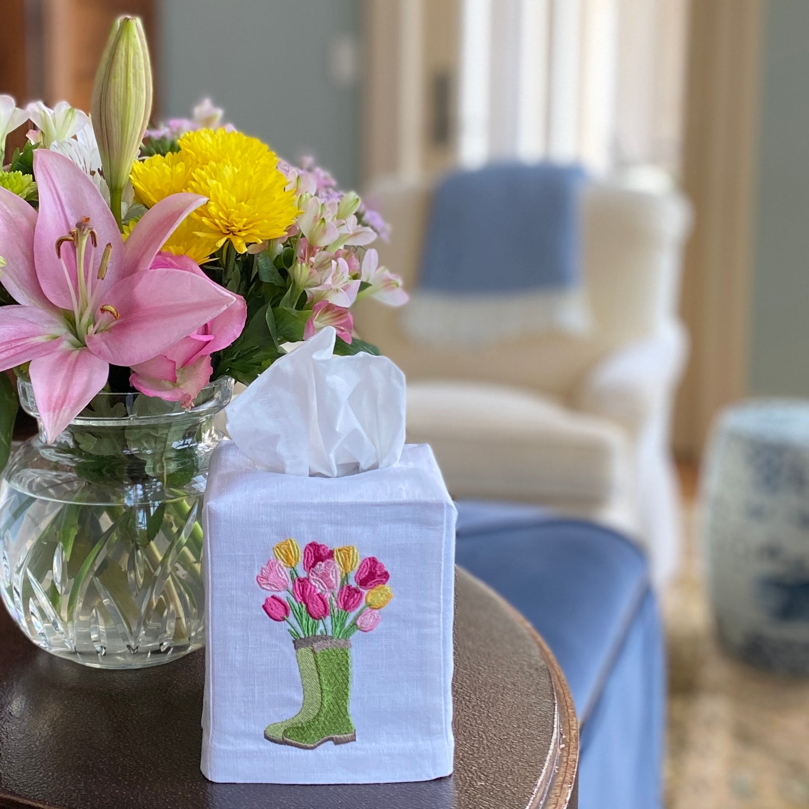 April Showers May Flowers Embroidery Design