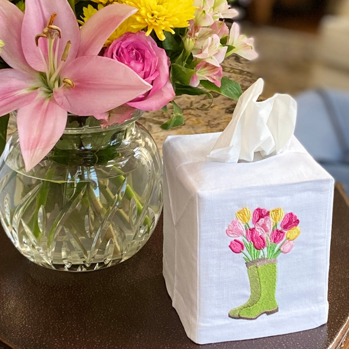 April Showers May Flowers Embroidery Design