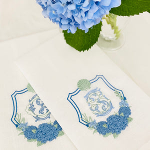 Cape Cod Hydrangea Crest Embroidery Design