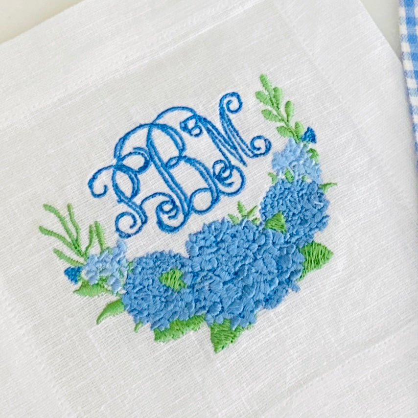 Hydrangea Swag Embroidery Design