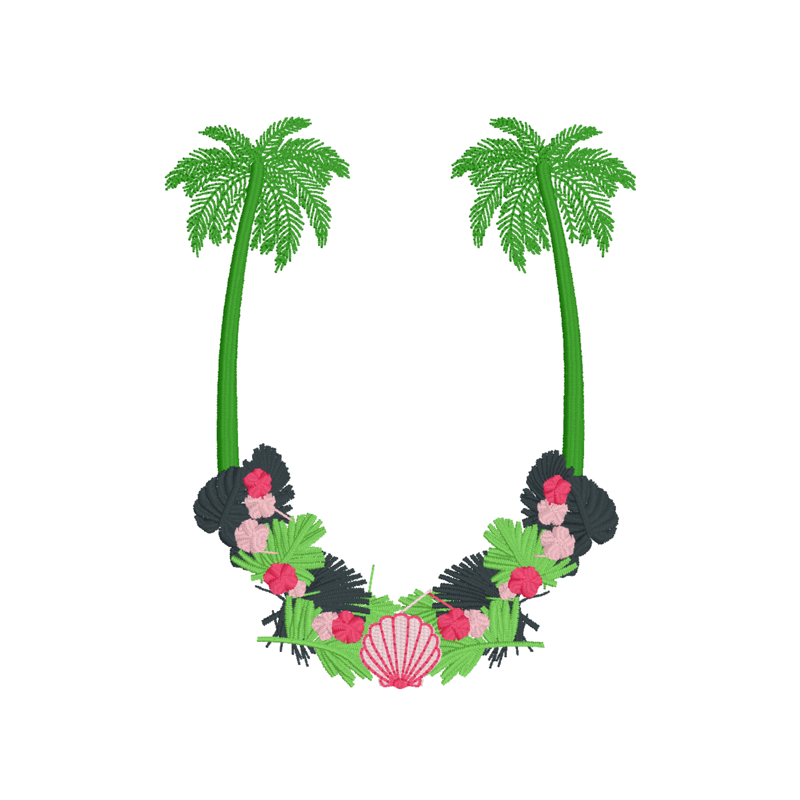 Caribbean Crest Embroidery Design