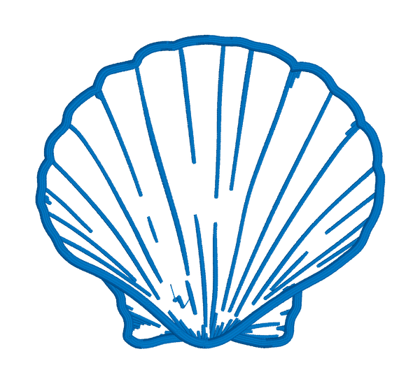 Scallop Shell Coaster and Cocktail Napkin Embroidery Design - In the H ...