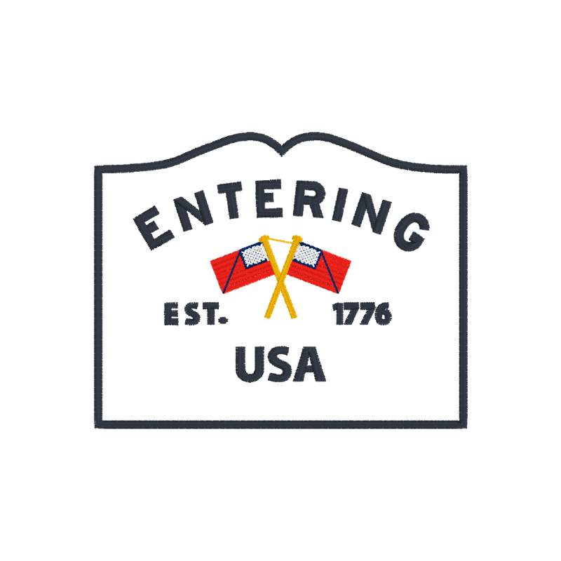 Entering USA Embroidery Design