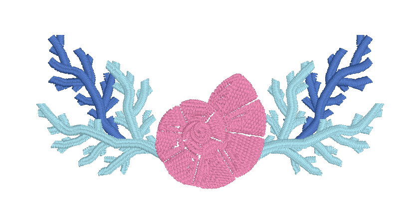 Coastal Coral Embroidery Design