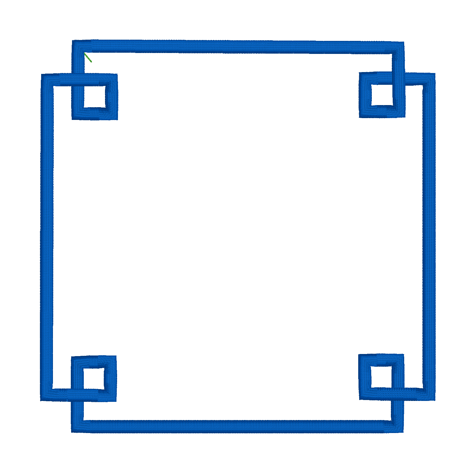 Greek Key Coaster and Cocktail Napkin Embroidery Design - In the Hoop - ITH