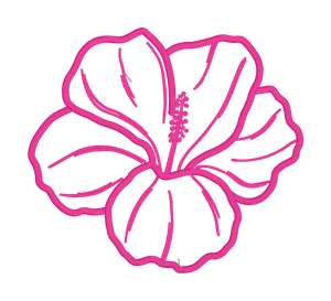 Hibiscus Coaster and Cocktail Napkin Embroidery Design - In the Hoop - ITH