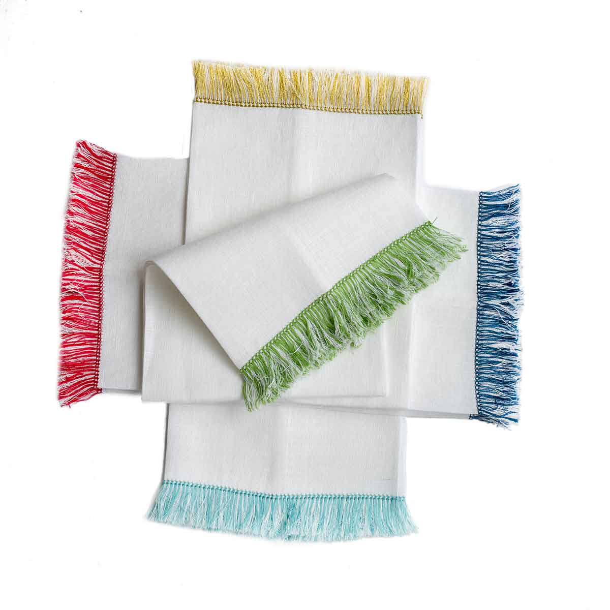 Fringe Benefits Guest Towel | Garden Folly Fine Linens - hand towels for embroidering, fancy linen hand towels, fancy linen guest towels