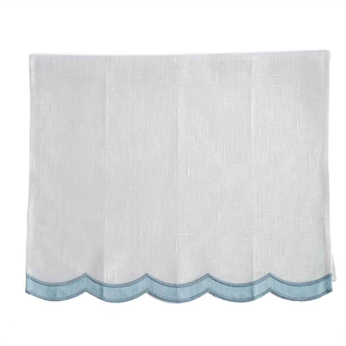 Double Happiness Guest Towel Powder Blue | Garden Folly Fine Linens - linen like hand towels, blank embroidery hand towels, guest hand towels linen