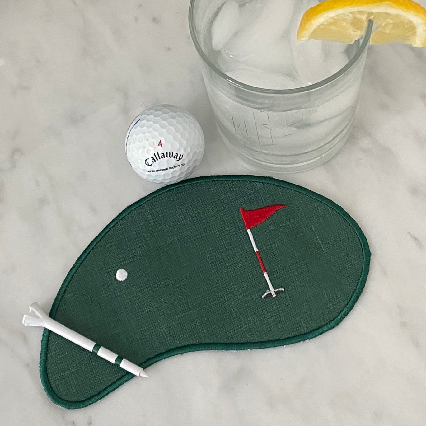 Putt for Dough Coaster Embroidery Design - In the Hoop - ITH