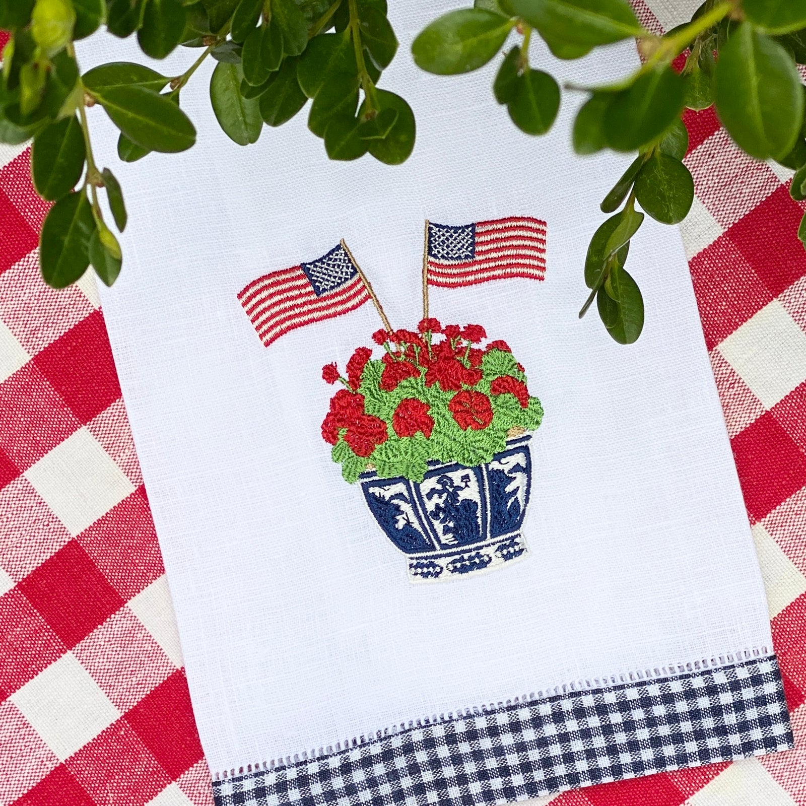 Patriotic Porcelain Embroidery Design