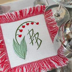 Lily of the Valley with Hearts Embroidery Design