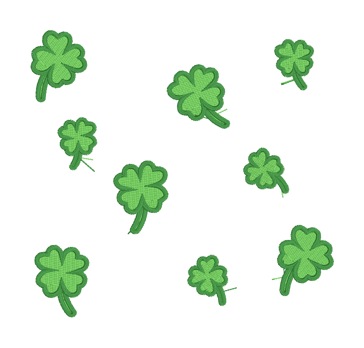 Lots O Luck Scatter Shamrocks Embroidery Design