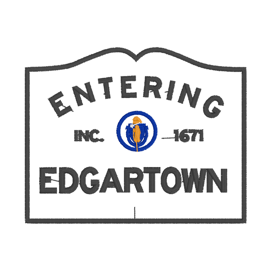 Entering Edgartown Marthas Vineyard Embroidery Design