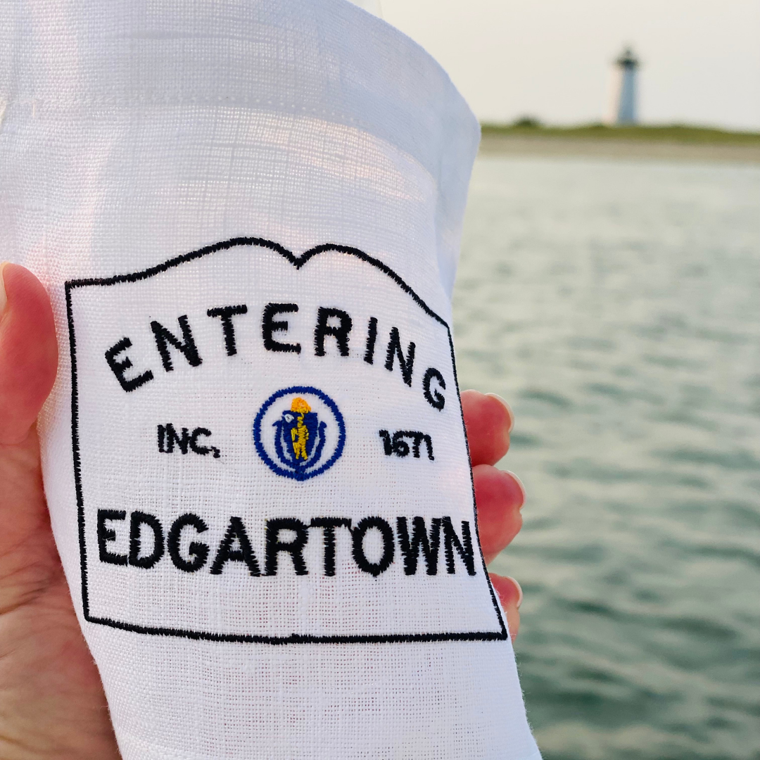 Entering Edgartown Marthas Vineyard Embroidery Design