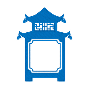 Pagoda Lantern Frame Embroidery Design