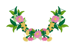 May Flowers Swag Embroidery Design