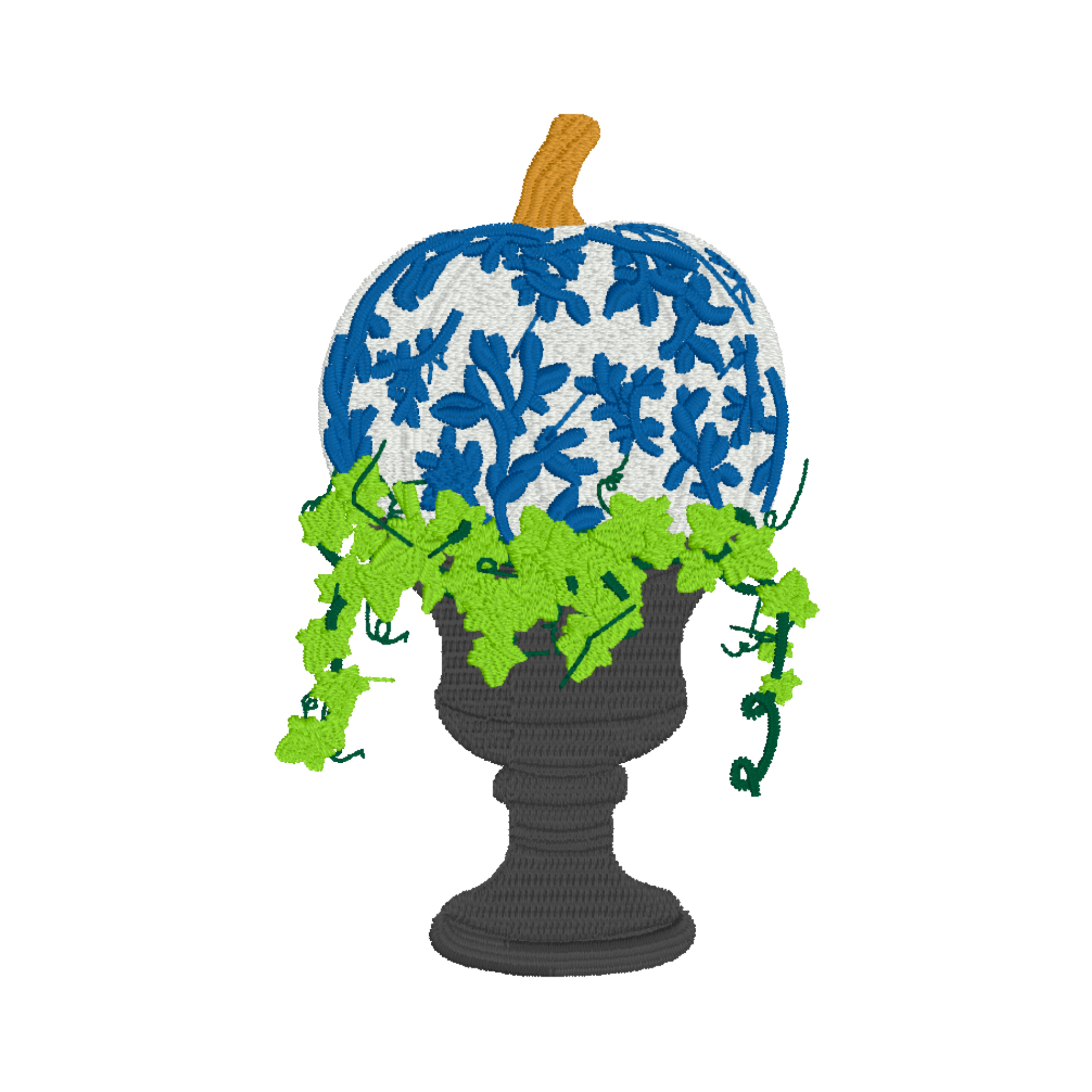 Chinoiserie Pumpkin Embroidery Design